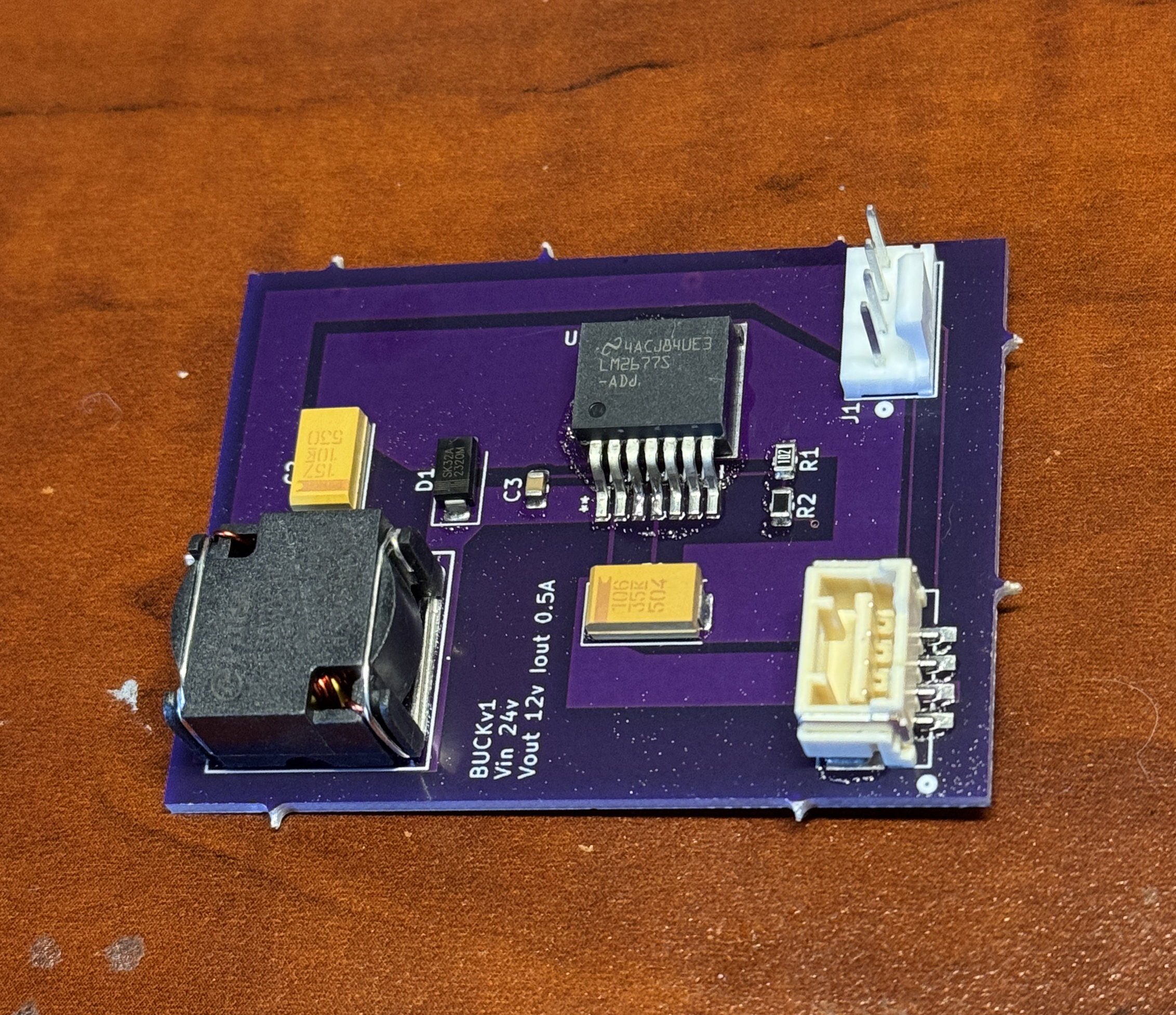 24V to 12V Buck Converter PCB